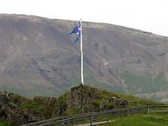 Iceland 04 14 Pingvellir Logberg Flag
