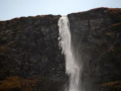 06B Bjarnarfoss waterfall falls from basalt cliffs close up next to road 54 on the south coast of Snaefellsnes Peninsula Iceland