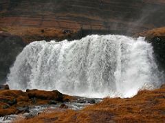 04C Kirkjufellfoss upper waterfall close up near Grundarfjordur Snaefellsnes Peninsula Iceland