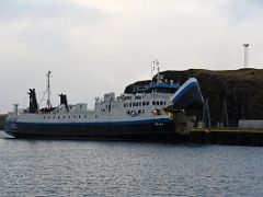 06 Ferry Baldur crosses Breidafjordur Bay daily from Stykkisholmur to Flatey Island to Brjanslaekur docked in Stykkisholmur harbour Snaefellsnes Peninsula Iceland