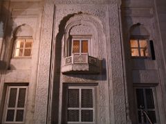 06C The Wall, Window And Balcony Are Beautifully Carved Gurdwara Bangla Sahib At Night Delhi India