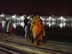 08A The Sarovar Is The Pool Next To The Gurdwara Bangla Sahib At Night Delhi India