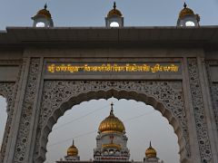 08 Beautifully Decorated Entrance Gate To The Gurdwara Bangla Sahib At Sunrise Delhi India