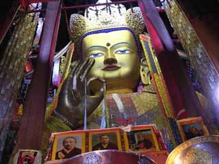 Tashilhunpo monastery in Shigatse, Tibet has this huge 26.2m image of Maitreya, the Future Buddha