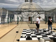 01C Our Cruise Ship Giant Checker Area Docked At Vancouver