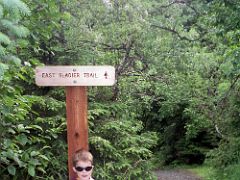 04A East Glacier Trail Sign At Mendenhall Glacier Near Juneau Alaska 1999