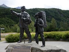 02C The Centennial Statue By Chuck Buchanan With A Tlingit Leading A Stampeder At Skagway Alaska