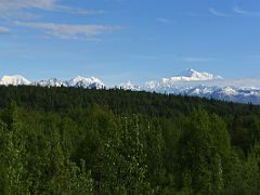 04A Mount Foraker, Mount Hunter And Denali Mount McKinley Early Morning From Mt McKinley Princess Wilderness Main Lodge North Of Talkeetna Alaska