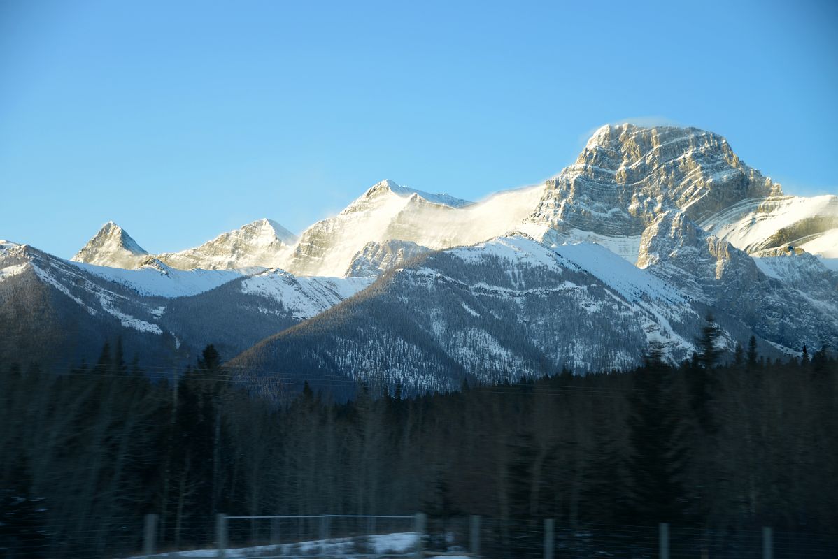 17B Wind Mountain, Mount Lougheed From Trans Canada Highway Early ...