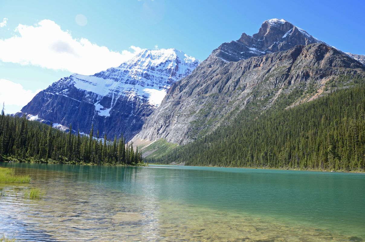 05 Mount Edith Cavell and Sorrow Peak Tower Above Cavell Lake