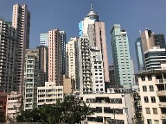 02A Skyscrapers from the entrance to the Hong Kong Zoological and Botanical Gardens