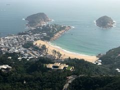 05C Shek O Village And Beach Close Up From The Beginning Of The Dragons Back Hike from Shek O Peninsula Viewing Point Hong Kong