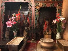 15A Taoist statues to the right of the main entrance to Man Mo Taoist Temple Hong Kong