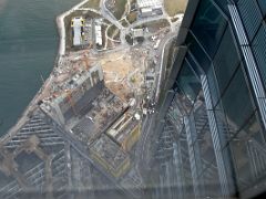 05 Looking straight down the International Commerce Centre ICC building and the construction below from The Ozone rooftop bar Ritz-Carlton Hong Kong