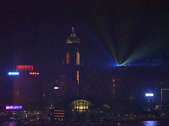 07B Central Plaza and other buildings are lit up at night in the Symphony Of Lights from The Felix restaurant and bar in The Peninsula Hotel Hong Kong