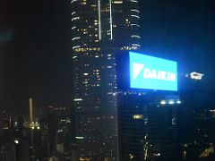 08A The Masterpiece and 26 Nathan Road Oterprise Square skyscrapers from The Felix restaurant and bar in The Peninsula Hotel Hong Kong