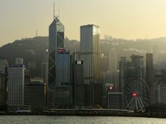 07D Bank of China Tower, Cheung Kong Centre, HSBC Building, Honk Kong Observation ferris Wheel from Star Ferry late afternoon Hong Kong