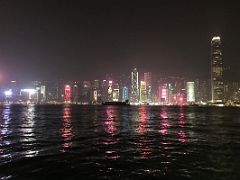 09A Skyscrapers at night Bank Of China Tower, Cheung Kong Centre, HSBC Building, International Finance Centre IFC from Star Ferry Tsim Sha Tsui pier Hong Kong