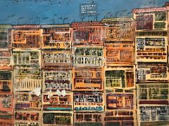 05B Alex Croft - old townhouses detail street art Hong Kong