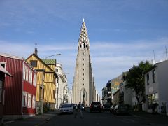 Iceland 03 02 Reykjavik Hallgrimskirkja From Skolavordustigur Street