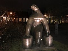 26 Sculpture of Vatnsberinn (Water Carrier) by renowned Icelandic sculptor Asmundur Sveinsson Outdoor Art Reykjavik Iceland