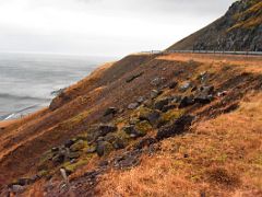 01B Road 54 climbs to Bulandshofdi View Point high above the ocean driving on road 54 from Grundarfjordur Snaefellsnes Peninsula Iceland