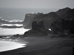 07C The surf pounds the shore at Djupalonssandur beach in Snaefellsjokull National Park Snaefellsnes Peninsula Iceland