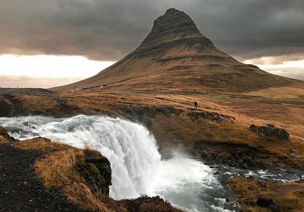 Kirkjufell mountain and waterfall