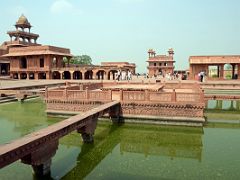 18 Agra Fatehpur Sikri Anup Talao Peerless Pool With Panch Mahal, Abdar Khana Girls School, and Diwan-I-Khas Hall of Private Audience