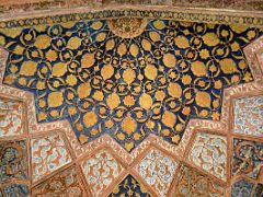11 Agra Tomb Of Akbar Mausoleum Portico Painting Close Up