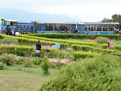 02B Passengers Disembark From The Darjeeling Himalayan Railway Toy Train At Batasia Loop In Darjeeling Near Sikkim India