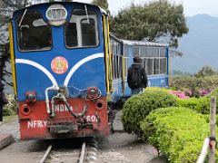 02C The Darjeeling Himalayan Railway Toy Train Departing From Batasia Loop In Darjeeling Near Sikkim India