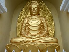 02B Statue Of Buddha At Bodh Gaya Where He Obtained Enlightenment At The Peace Pagoda In Darjeeling Near Sikkim India
