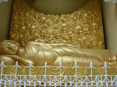 02D Statue Of Reclining Buddha Just Before His Death At The Peace Pagoda In Darjeeling Near Sikkim India
