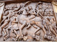 03B Wood Carving Of Great Departure Of Prince Siddhartha To Pursue Enlightenment At The Peace Pagoda In Darjeeling Near Sikkim India