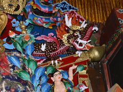 03C Carvings Next To The Maitreya Buddha Statue Inside Yiga Choeling Gompa Monastery In Ghoom Near Darjeeling Near Sikkim India