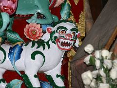 03D Carvings Next To The Maitreya Buddha Statue Inside Yiga Choeling Gompa Monastery In Ghoom Near Darjeeling Near Sikkim India