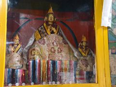 05A Statue Of Lama Tsongkhapa Founder of the Buddhist Gelugpa Sect In Yiga Choeling Gompa Monastery In Ghoom Near Darjeeling Near Sikkim India
