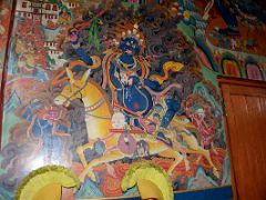 06C Palden Lhamo Mural In Yiga Choeling Gompa Monastery In Ghoom Near Darjeeling Near Sikkim India