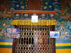 06D Murals Of Guardian Kings And Other Buddhist Deities Surround The Door In Yiga Choeling Gompa Monastery In Ghoom Near Darjeeling Near Sikkim India