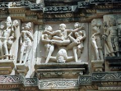 04B Statues Including Erotic On The Outside Of Kandariya Mahadeva Temple In Khajuraho India 1991