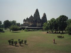 05A Devi Jagadambi Temple With Kandariya Mahadeva Temple Behind From Chitragupta Temple In Khajuraho India 1991