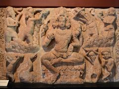 18 Brahma Ceiling Slab Pink Sandstone 7C From Huchchappaiyya Gudi Temple Aihole In The Sculpture Gallery In The Mumbai Prince of Wales Museum