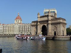 01 Taj Mahal Palace Hotel and The Gateway Of India From The Boat Just After Leaving For Elephanta Island