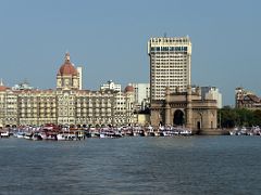 04 Taj Mahal Palace Hotel and The Gateway Of India From The Boat After Leaving For Elephanta Island