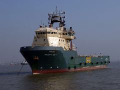 10 Greatship Ramya Supply Ship In Mumbai Harbour From The Boat To Elephanta Island