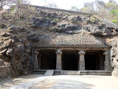 23 Entrance To The Main Rock Cut Cave Temples On Mumbai Elephanta Island