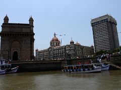 83 Getting Ready To Dock Next To The Taj Mahal Palace Hotel and The Gateway Of India After Returning From Elephanta Island