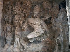 24 Nataraja Shiva As Lord Of the Dance Is Just To The Right Of The Entrance To The Main Cave At Mumbai Elephanta Island