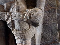 38 South Gate Dvarapala Gatekeeper Unusual Features The Robe Is Held At The Left Thigh By The Left Hand At The Central Shiva Shrine In The Main Cave At Mumbai Elephanta Island